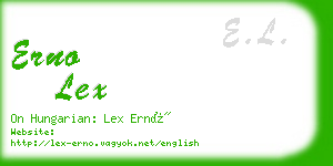 erno lex business card